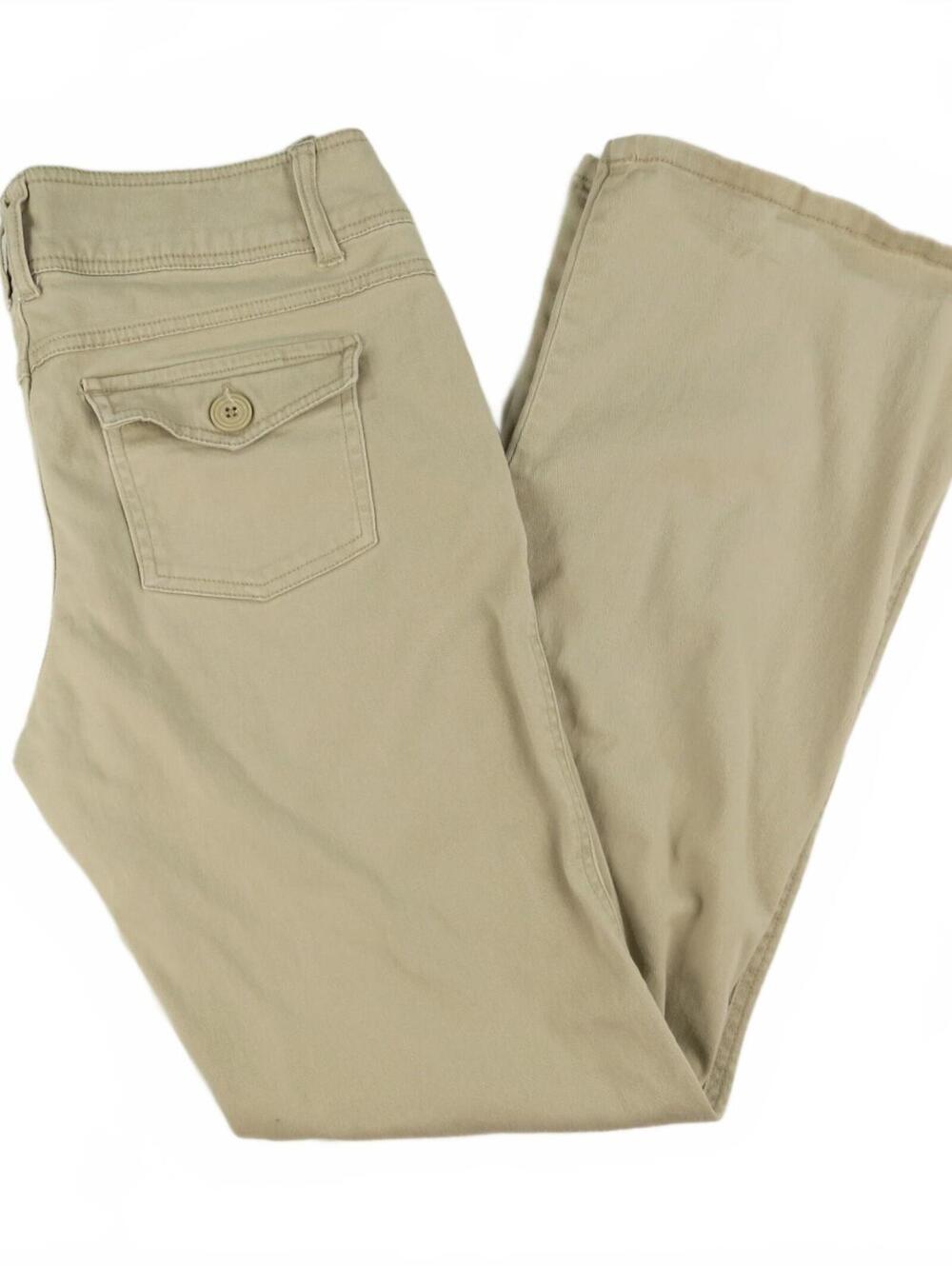 Be Bop Women's Casual Beige Flared Pants Size 9